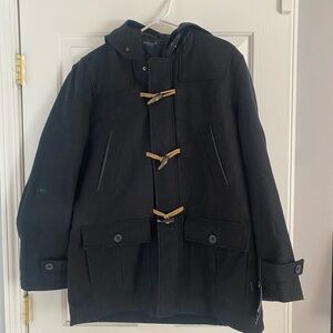 Nautica Black Toggle Military Jacket